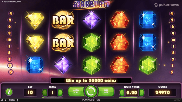 Play Starburst slot with no deposit to win real money